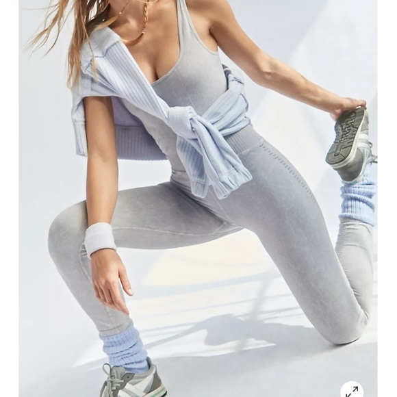 Free people movement good karma onesie in ice grey - Picture 4 of 4